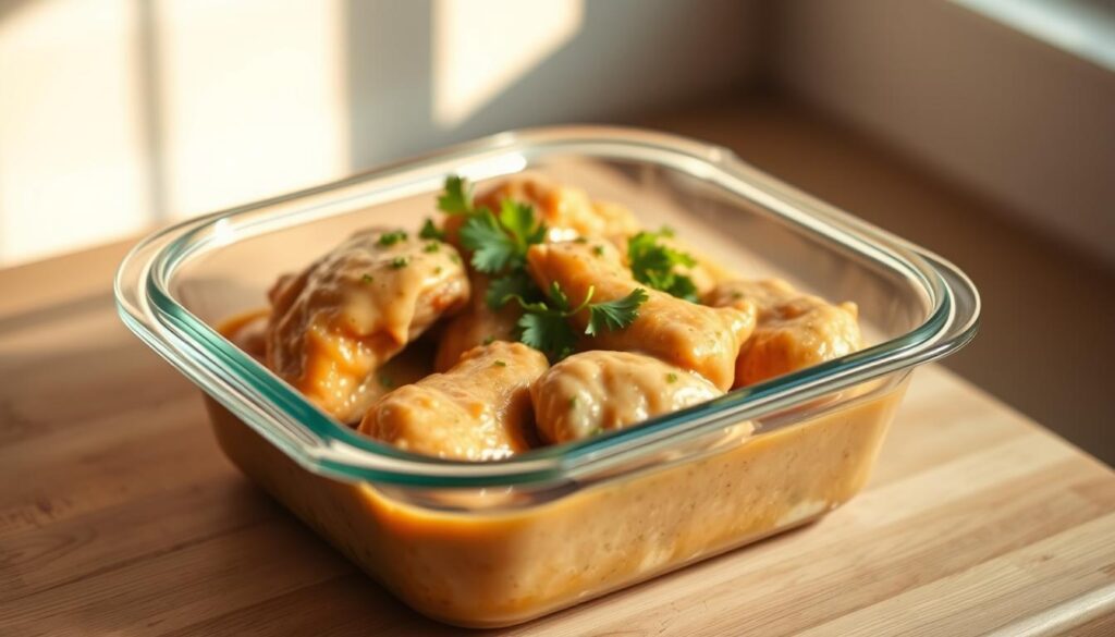 Storing Smothered Chicken Thighs