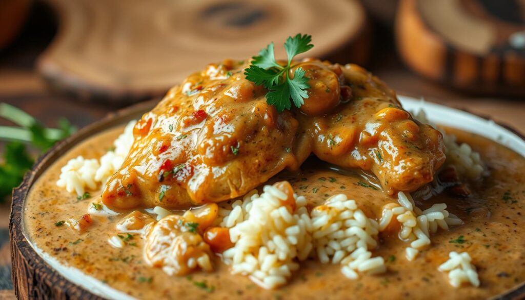 Current image: smothered chicken and gravy